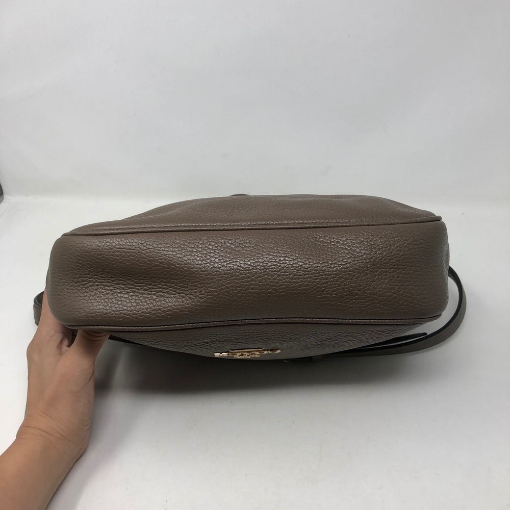 Coach Ellie File Crossbody Bag Medium Brown Pebbled Leather Gold Hardware - Picture 3 of 13